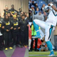 The University of Missouri players united in protest; Cam Newton
@1SHERRILS_2MIZZ VIA Twitter; Andy Lyons/Getty Images